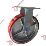 Rodaja Fija De Fierro Recubierta De Poliuretano  8"X 2" CAP. 680KG