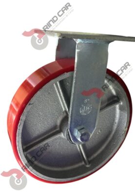 Rodaja Fija De Fierro Recubierta De Poliuretano  8"X 2" CAP. 680KG
