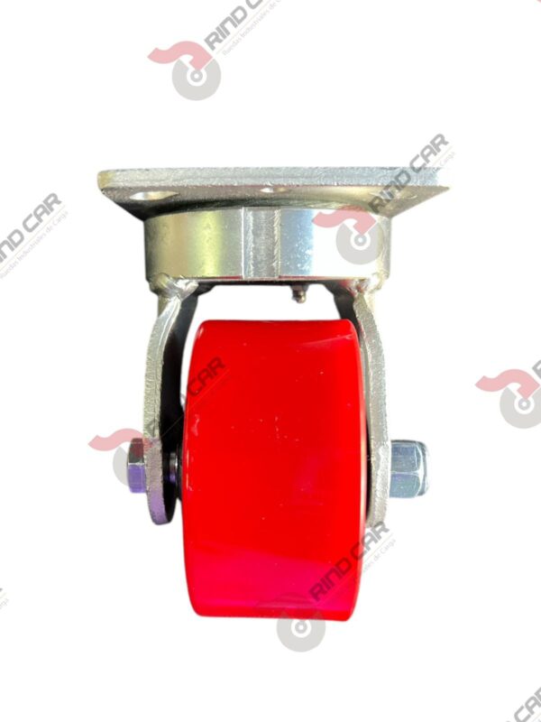 Rodaja Alto Impacto De Fierro Recubierta De Poliuretano  4"X 2" CAP. 357KG - Image 3
