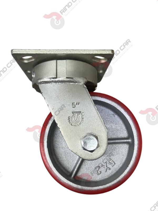 Rodaja Alto Impacto De Fierro Recubierta De Poliuretano  5"X 2" CAP. 493KG - Image 2