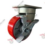 Rodaja Alto Impacto Con Freno De Fierro Recubierta De Poliuretano  5"X 2" CAP. 493KG