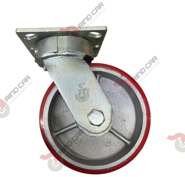 Rodaja Alto Impacto De Fierro Recubierta De Poliuretano  6"X 2" CAP. 584KG - Image 2