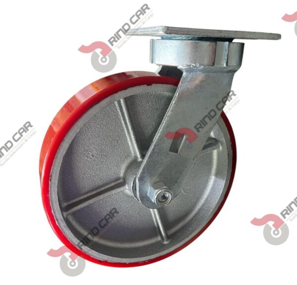 Rodaja  8"X 2 " Alto Impacto De Fierro Recubierta De Poliuretano 8"X 2" CAP. 720KG