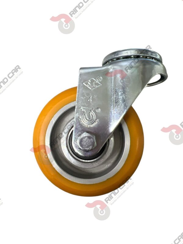 Rodaja Ojillo De Poliuretano Con Centro De Aluminio 4"x 1-1/4" CAP. 200 kg - Image 2