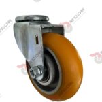 Rodaja Ojillo De Poliuretano Con Centro De Aluminio 4"x 1-1/4" CAP. 200 kg