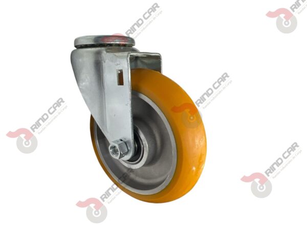 Rodaja Ojillo De Poliuretano Con Centro De Aluminio 5"x 1-1/4" CAP. 220 kg