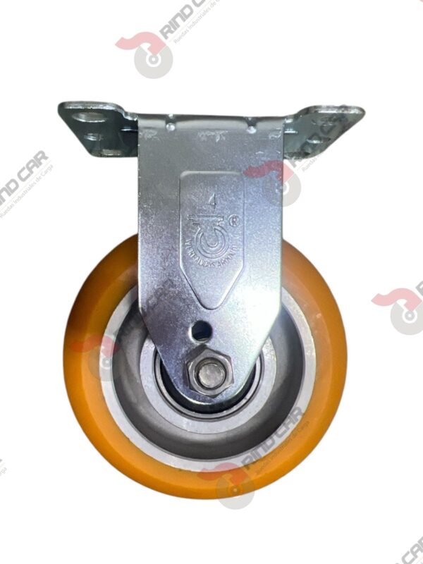 Rodaja Fija De Poliuretano Con Centro De Aluminio 4"x 1-1/4" CAP. 180 kg - Image 2