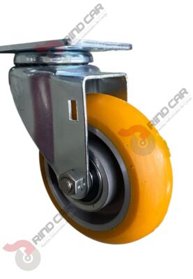 Rodaja Giratoria De Poliuretano Con Centro De Aluminio 4"x 1-1/4" CAP. 200 kg