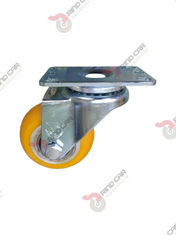 Rodaja Giratoria De Poliuretano Con Centro De Aluminio 3"x 1-1/4" CAP. 180 kg - Image 2