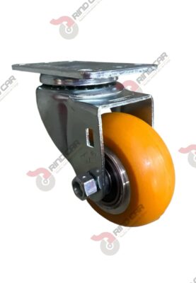 Rodaja Giratoria De Poliuretano Con Centro De Aluminio 3"x 1-1/4" CAP. 180 kg