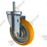 Rodaja Espiga De Poliuretano Con Centro De Aluminio 5"x 1-1/4" CAP. 220 kg