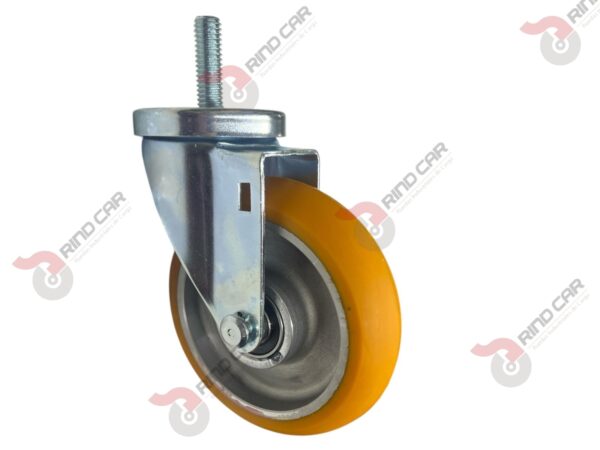 Rodaja Espiga De Poliuretano Con Centro De Aluminio 5"x 1-1/4" CAP. 220 kg