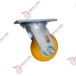 Rodaja Giratoria De Poliuretano Con Centro De Aluminio 4"x 2" CAP. 400 kg