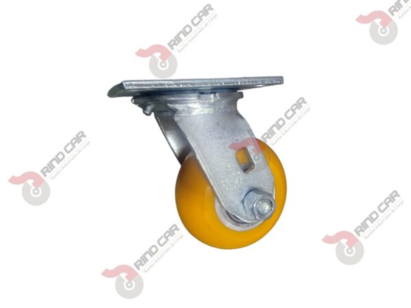 Rodaja Giratoria De Poliuretano Con Centro De Aluminio 4"x 2" CAP. 400 kg
