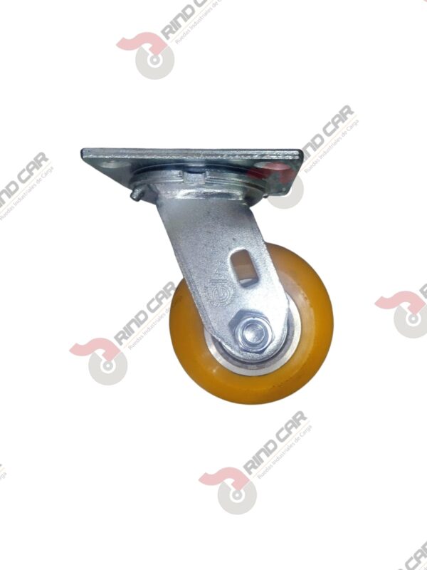 Rodaja Giratoria De Poliuretano Con Centro De Aluminio 4"x 2" CAP. 400 kg - Image 2