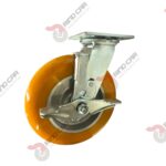 Rodaja Giratoria Con Freno Lateral De Poliuretano Con Centro De Aluminio 8"x 2" CAP. 540kg