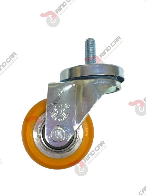 Rodaja Espiga De Poliuretano Con Centro De Aluminio 3"x 1-1/4" CAP. 180 kg - Image 2