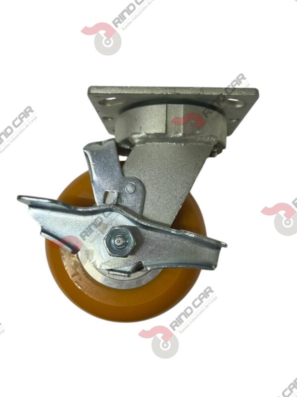 Rodaja Alto Impacto Con Freno Lateral De Poliuretano Con Centro De Aluminio 5"x 2" CAP. 440kg - Image 2