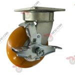 Rodaja Alto Impacto Con Freno Lateral De Poliuretano Con Centro De Aluminio 5"x 2" CAP. 440kg