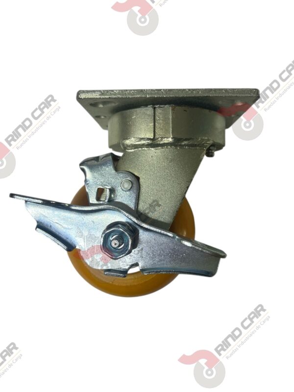 Rodaja Alto Impacto Con Freno Lateral De Poliuretano Con Centro De Aluminio 4"x 2" CAP. 440kg - Image 2