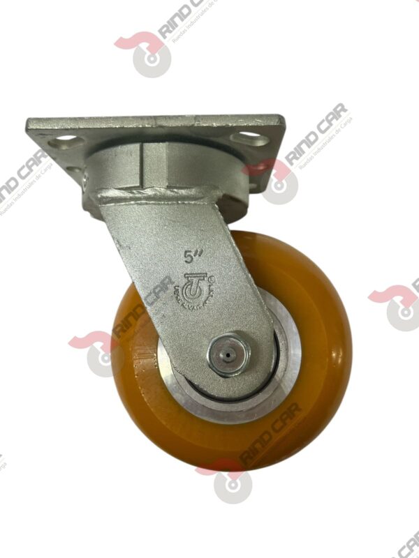 Rodaja Alto Impacto De Poliuretano Con Centro De Aluminio 5"x 2" CAP. 440kg - Image 2