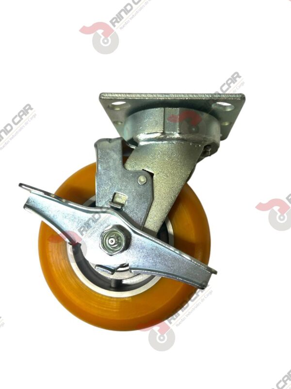 Rodaja Alto Impacto Con Freno Lateral De Poliuretano Con Centro De Aluminio 6"x 2" CAP. 450kg - Image 2