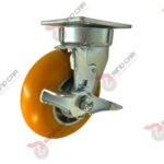 Rodaja Alto Impacto Con Freno Lateral De Poliuretano Con Centro De Aluminio 6"x 2" CAP. 450kg