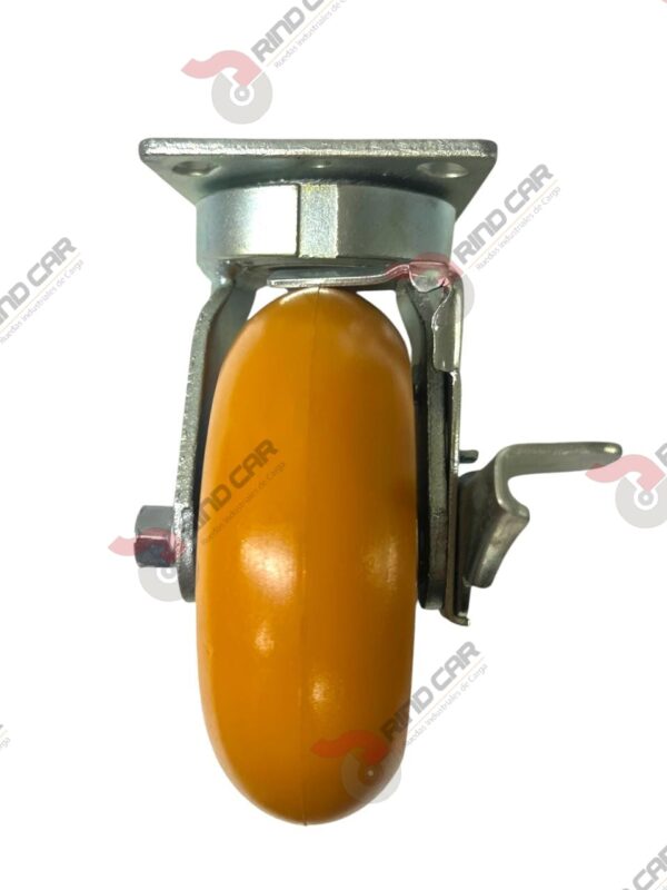 Rodaja Alto Impacto Con Freno Lateral De Poliuretano Con Centro De Aluminio 6"x 2" CAP. 450kg - Image 3