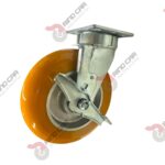 Rodaja Alto Impacto Con Freno Lateral De Poliuretano Con Centro De Aluminio 8"x 2" CAP. 580kg