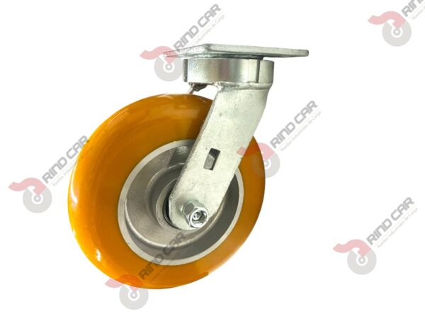 Rodaja Alto Impacto De Poliuretano Con Centro De Aluminio 8"x 2" CAP. 580kg