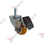 Rodaja Espiga Con Freno Total De Poliuretano Con Centro De Aluminio 3"x 1-1/4" CAP. 180 kg