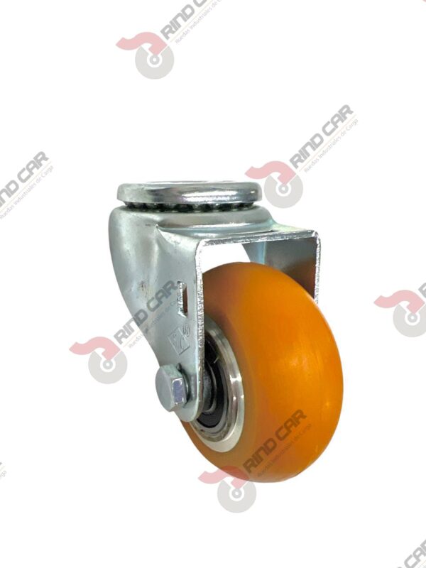 Rodaja Ojillo De Poliuretano Con Centro De Aluminio 3"x 1-1/4" CAP. 180 kg