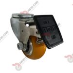 Rodaja Ojillo Con Freno Total De Poliuretano Con Centro De Aluminio 3"x 1-1/4" CAP. 180 kg