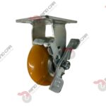 Rodaja Fija Con Freno Lateral De Poliuretano Con Centro De Aluminio 5"x 2" CAP. 400kg