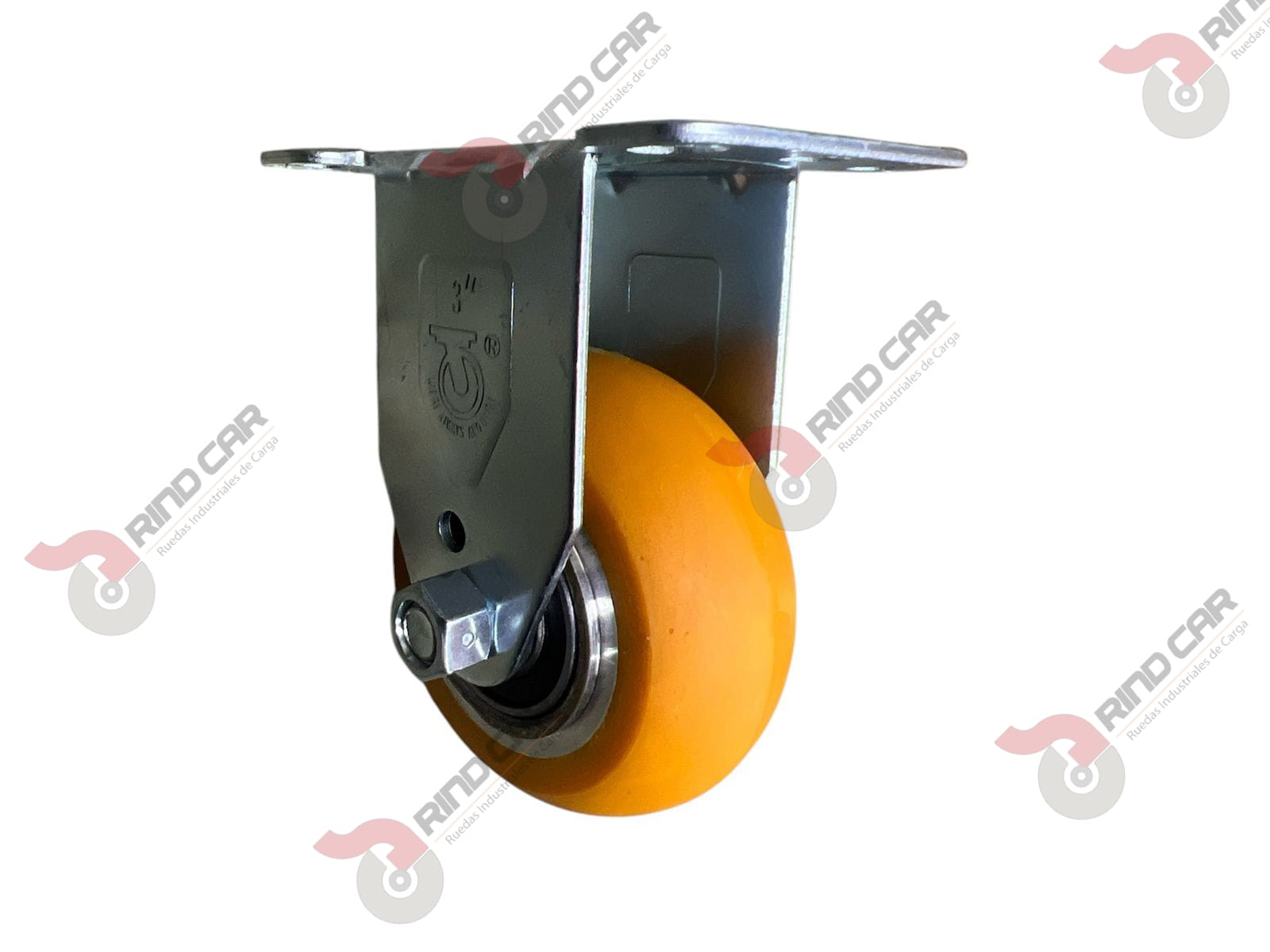 Rodaja Fija De Poliuretano Con Centro De Aluminio 3″x 1-1/4″ CAP. 180 kg