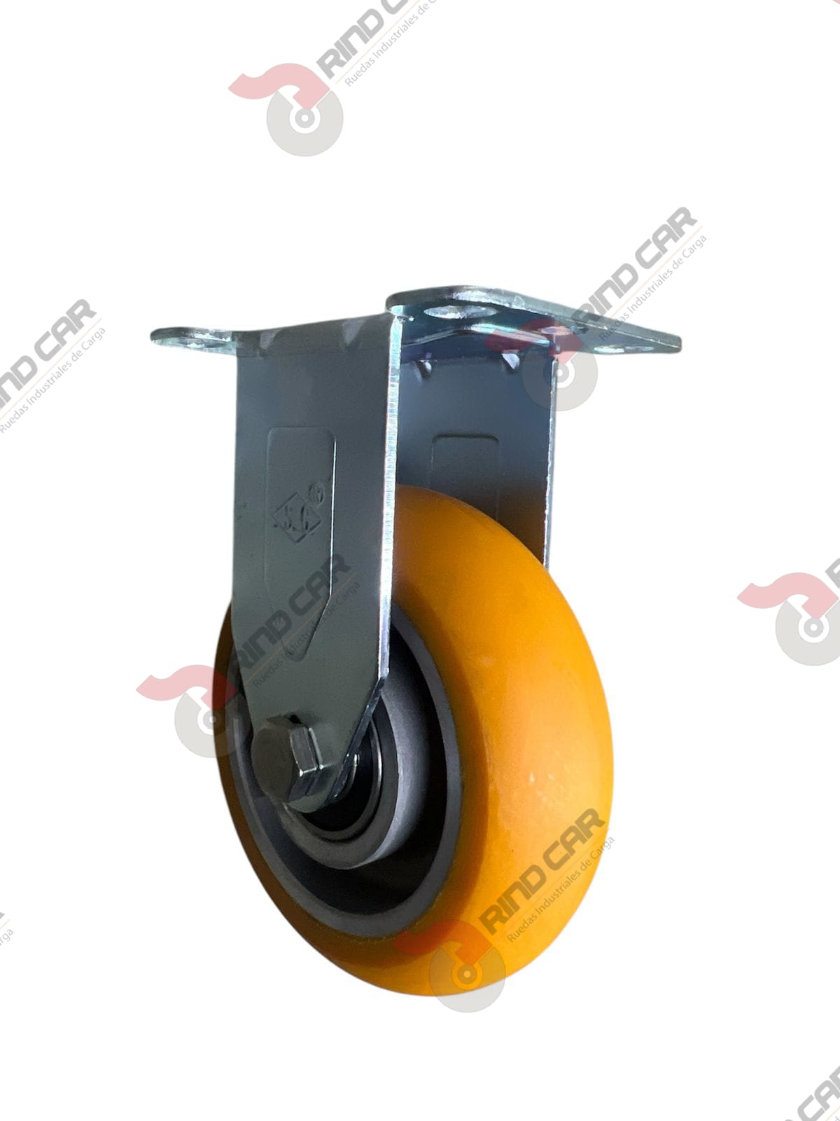 Rodaja Fija De Poliuretano Con Centro De Aluminio 4″x 1-1/4″ CAP. 180 kg