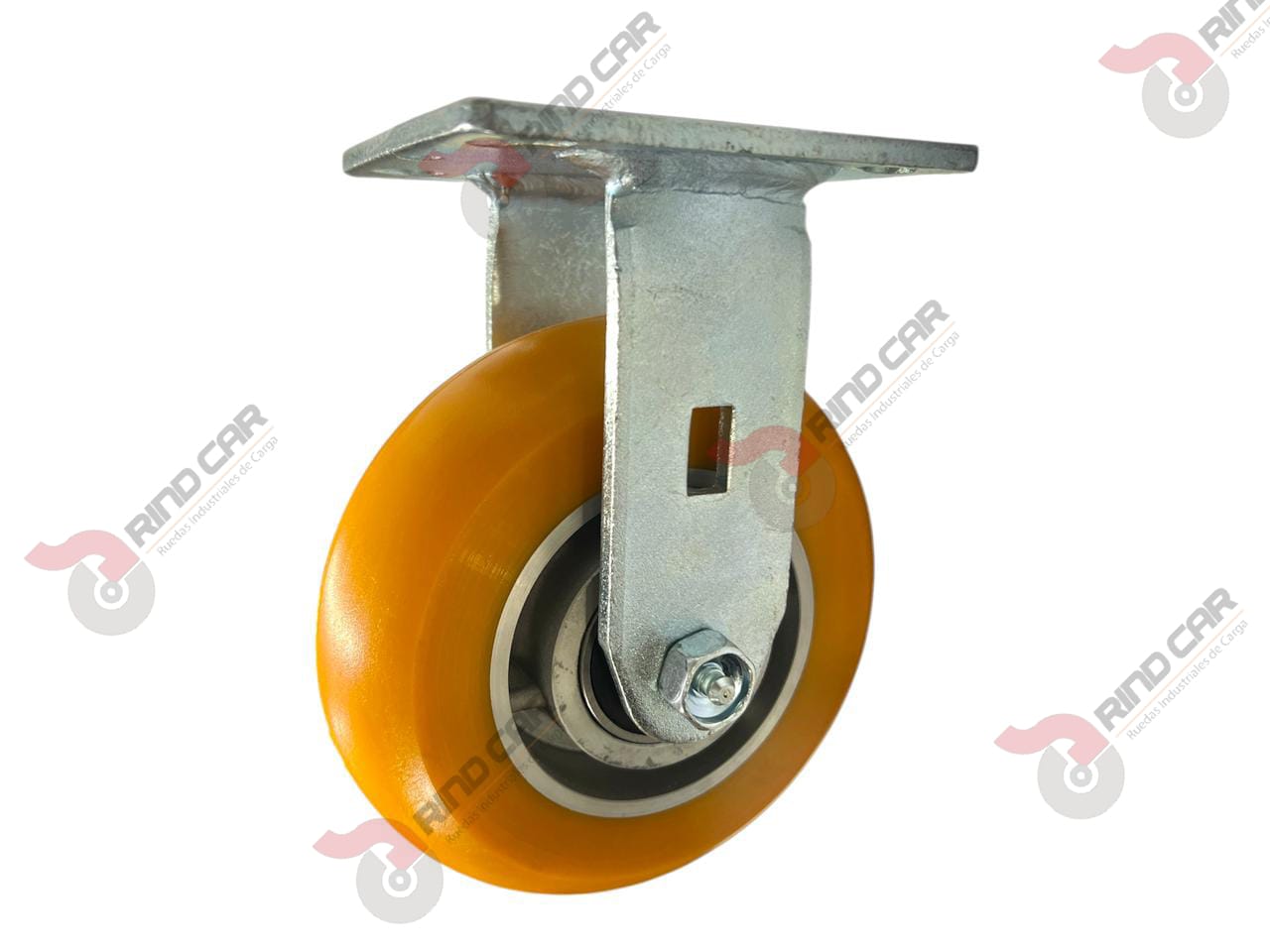 Rodaja Fija De Poliuretano Con Centro De Aluminio 6″x 2″ CAP. 450kg
