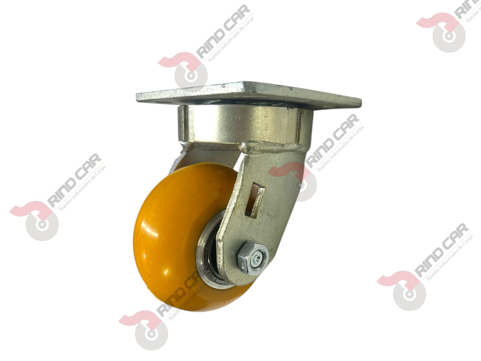 Rodaja Alto Impacto De Poliuretano Giratoria  Con Centro De Aluminio 4″x 2″ CAP. 440kg