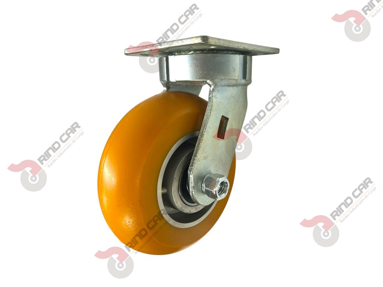 Rodaja Alto Impacto De Poliuretano Con Centro De Aluminio 6″x 2″ CAP. 450kg