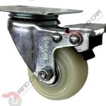 Rodaja  Giratoria 1-5/8"C/Freno Total  Polivinil Cap.20kg