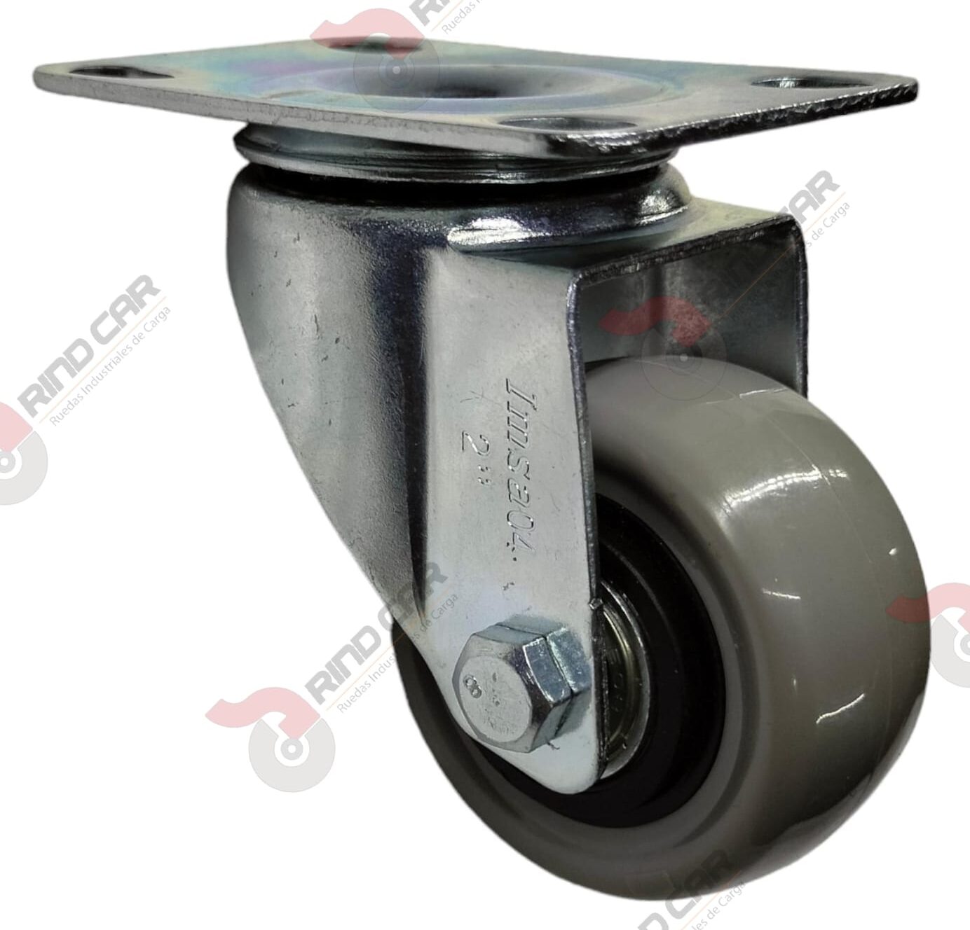 Rueda Rodaja Giratoria De 2″ De Polivinil (Gris) Imsa Cap.30kg