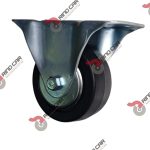 Rueda Rodaja Industrial Fija 4"Rueda De Hule Con Balero,Cap140kg
