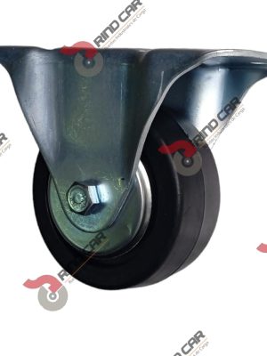 Rueda Rodaja Industrial Fija 4"Rueda De Hule Con Balero,Cap140kg