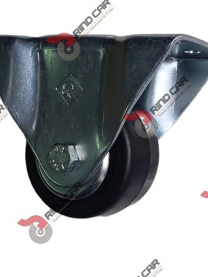 Rodaja Industrial 2 1/2"Rueda De Hule con Balero Placa Fija Cap.80kg