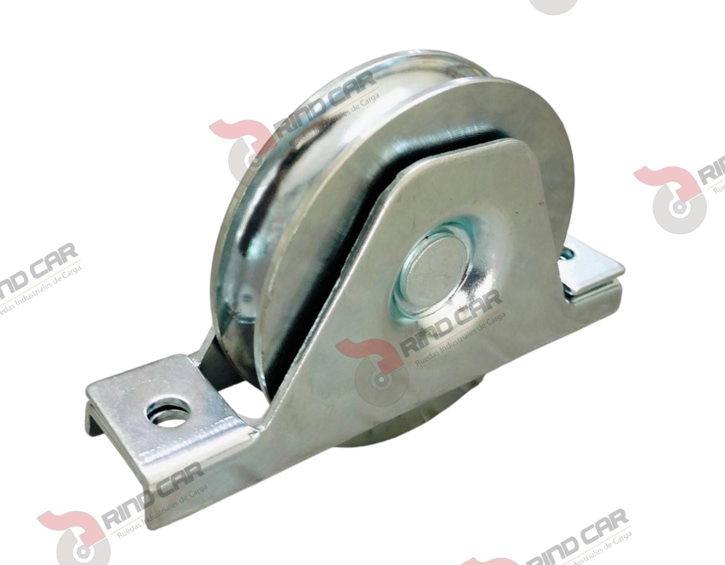 Rueda para portón 2″ de Acero Zincado con Ranura en V | RINDCAR