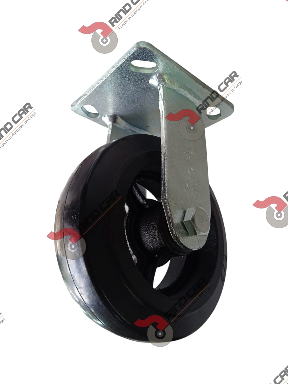 Rodaja Fija 6″x2″ Fierro Hule Cap. 249 Kg
