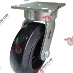 Rodaja Giratoria Alto Impacto 6"x2" fierro hule cap. 320 Kg