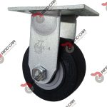 Rodaja Colson Fija De 4"X2" Rueda  Perfora Rubber Cap. Carga  400 Lbs