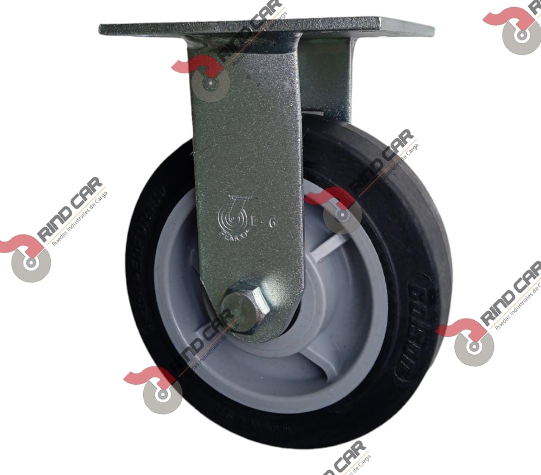 Rodaja Colson Fija De 6″X2″ Rueda Performa Rubber Cap. Carga 600 Lbs