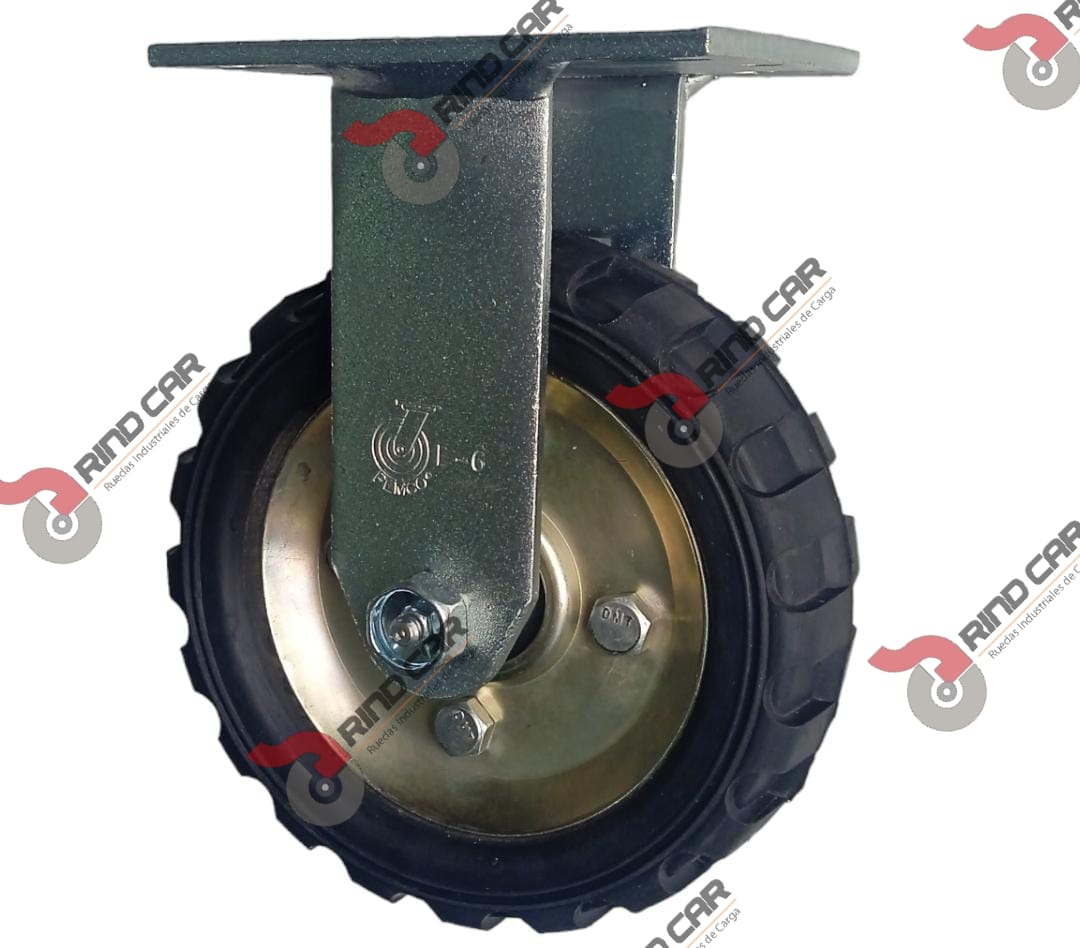 Rodaja fija De 6″X2″ Rueda De huele Tipo Tractor Lamina tropicalizada Cap Carga 110Kg